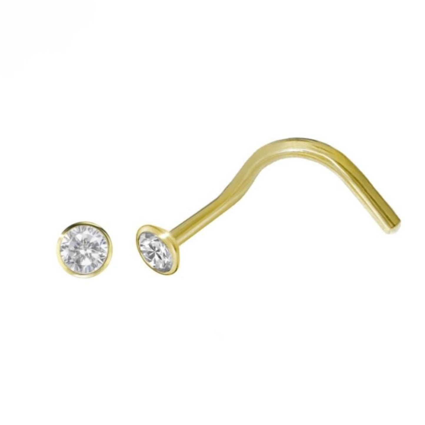 Nasenstecker aus 750 Gelbgold mit Diamant – filigran & hochwertig