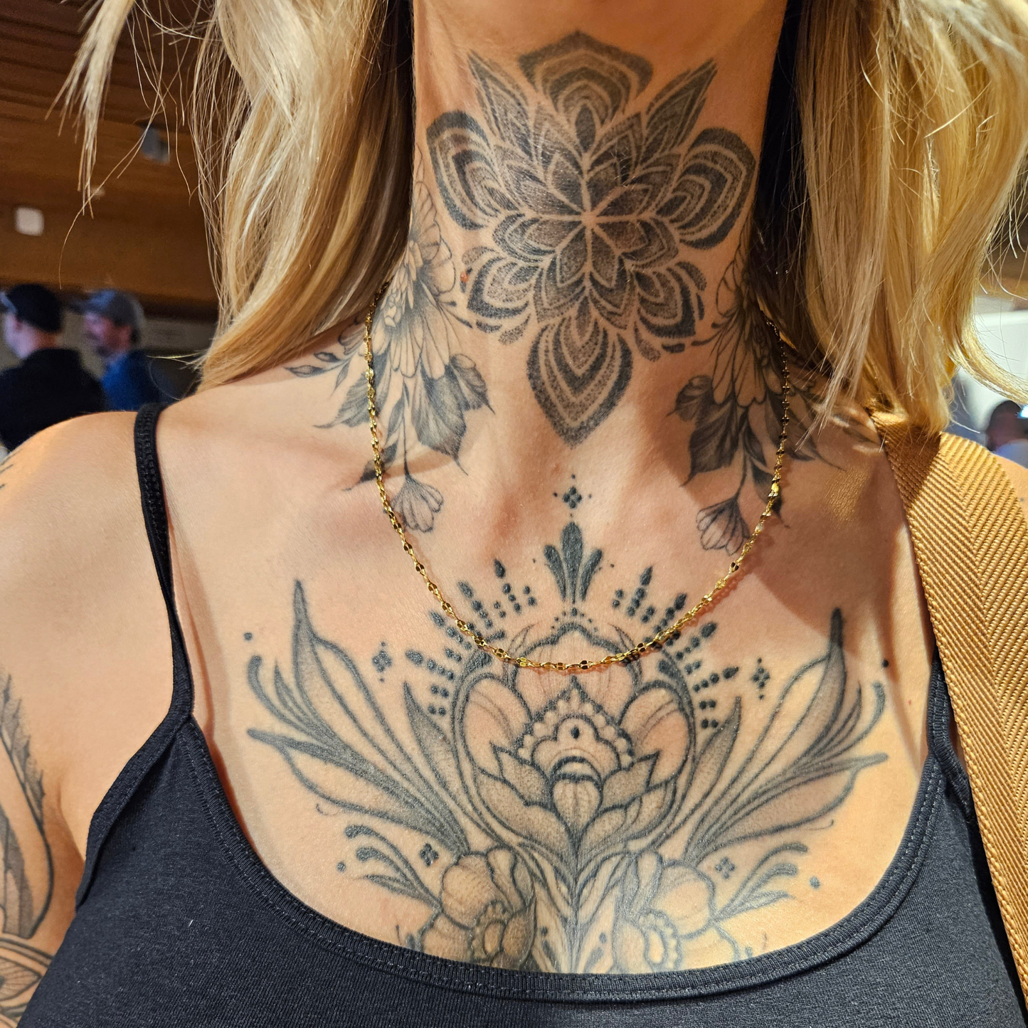 Filigrane Halskette/PVD Goldbeschichtet