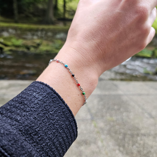 Filigrane Armkettchen Edelstahl